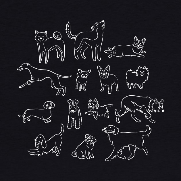 Dogs Fun Black by AnaAnaDesign